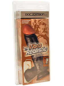 6 Inch Vibrating Realistic® Cock Black