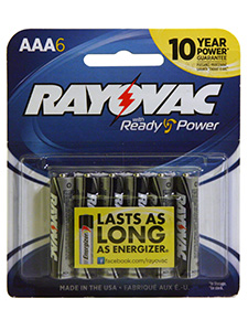 Alkaline Batteries - AAA 6 Pack