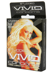 Vivid Studded Condom 3 Pack