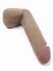 7&frac12; Inch Dong w/ Soft Balls Mocha