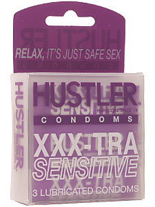 Hustler&reg; XXX-TRA Sensitive Condoms