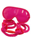Japanese Rope Blindfold & Cuff Kit - Pink