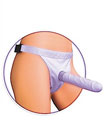 Vibrating Dong with Adjustable Harness Lavender