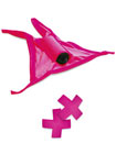 Neon Vibrating Crotchless Panty & Pasties Pink