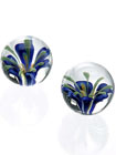 Ben Wa Balls Glass Blue Blossom