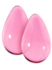 Crystal Glass Eggs Large Pink