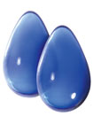 Crystal Glass Eggs Large Blue