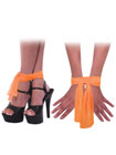 Neon Nylon Love Ties Orange