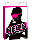 Neon Satin Love Mask Pink