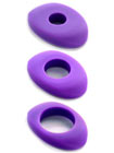 Vibrator Enhancer Silicone 3 Pack Purple