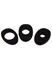 Anal Stopper Vibrator Enhancer Silicone 3 Pack Black