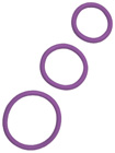 SPR-34 3 Purple Soft Rubber Cockring Set
